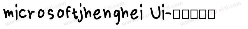 microsoftjhenghei Ui字体转换